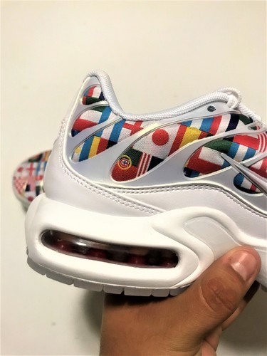 Nike Air Max Plus NIC Blanco Multi Copa del Mundo Bandera AO5117-100 Hombre 8, Mujer 9,5 - Imagen 9 de 11