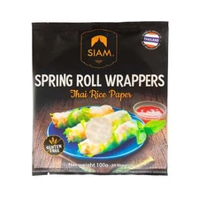 SIAM Spring Roll Wrappers-Authentic Thai Rice Paper, 100g, Pack of 2 (40 Sheets)