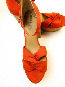 coral orange sandals