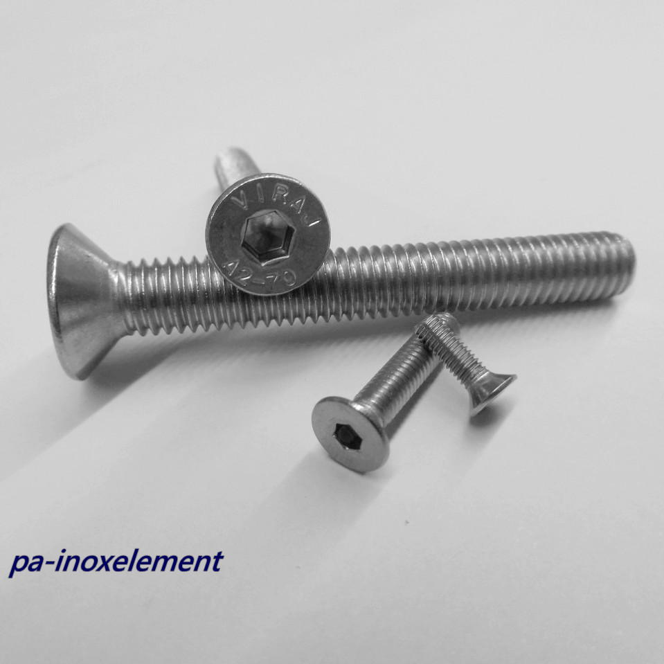 Tornillos avellanados ISO 10642 acero inoxidable A2 ISK M8 cabeza avellanada tornillos avellanados 8 mm