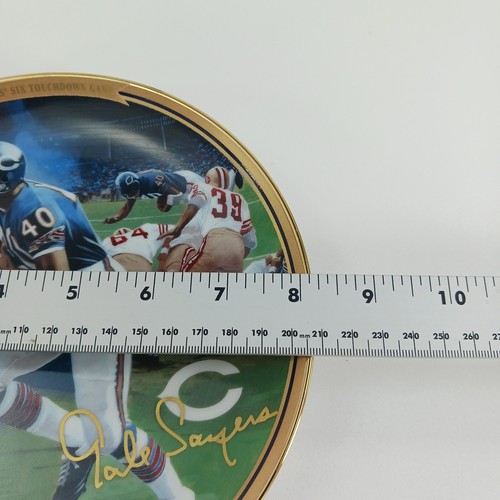 1997 Gale Sayers Bradford Exchange Collector Plate Sayers Six Touchdown Game - Imagen 12 de 20