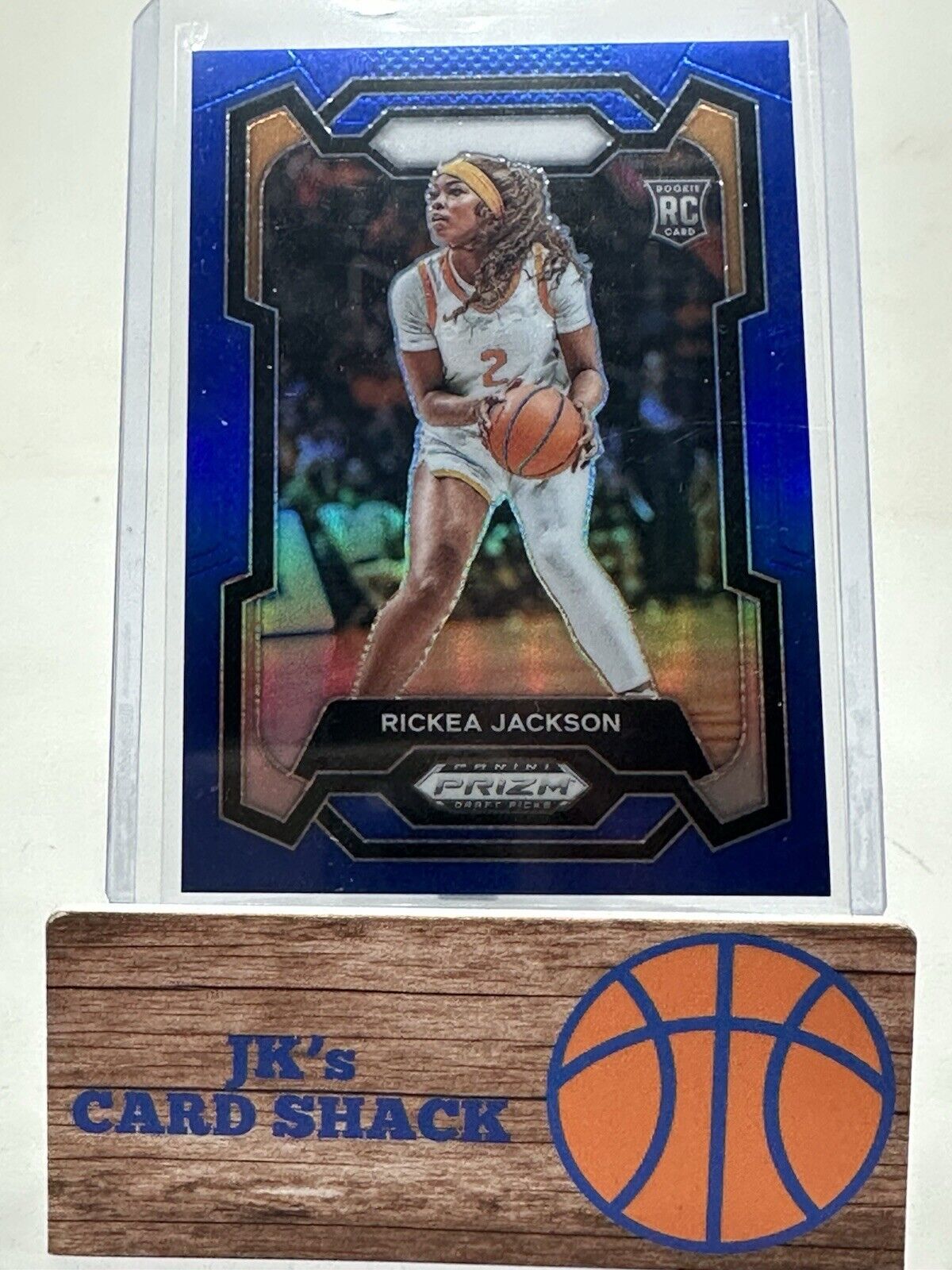 2024 Panini Prizm Draft Picks Rickea Jackson Blue Prizm RC /199 #44
