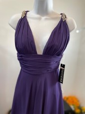 Faviana Purple Prom Evening Special Occasion Chiffon Dress size 1-2