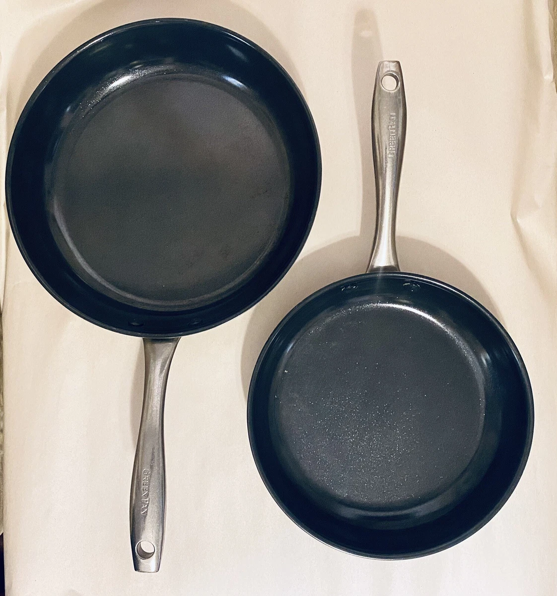 2 GreenPan Marina Healthy Nonstick, Cookware Pots - 11 1/2 Inch & 10 Inch  Pan