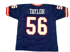 UNSIGNED CUSTOM Sewn Stitched Lawrence Taylor Blue Jersey - M, L, XL, 2XL, 3XL