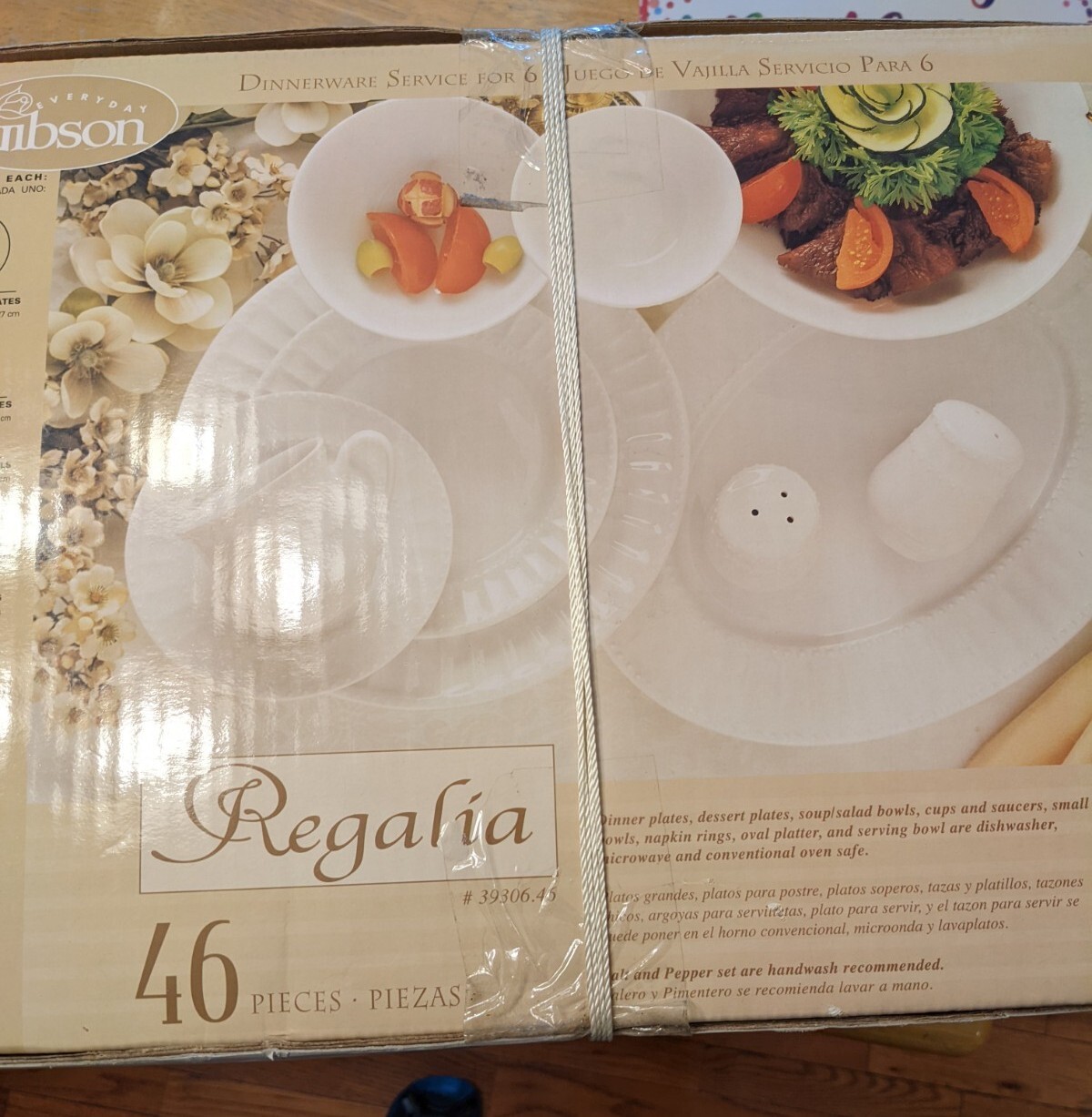 Gibson REGALIA COMPLETE Dinner Plates/Bowls/Dishes/Dish Cups 6 Place