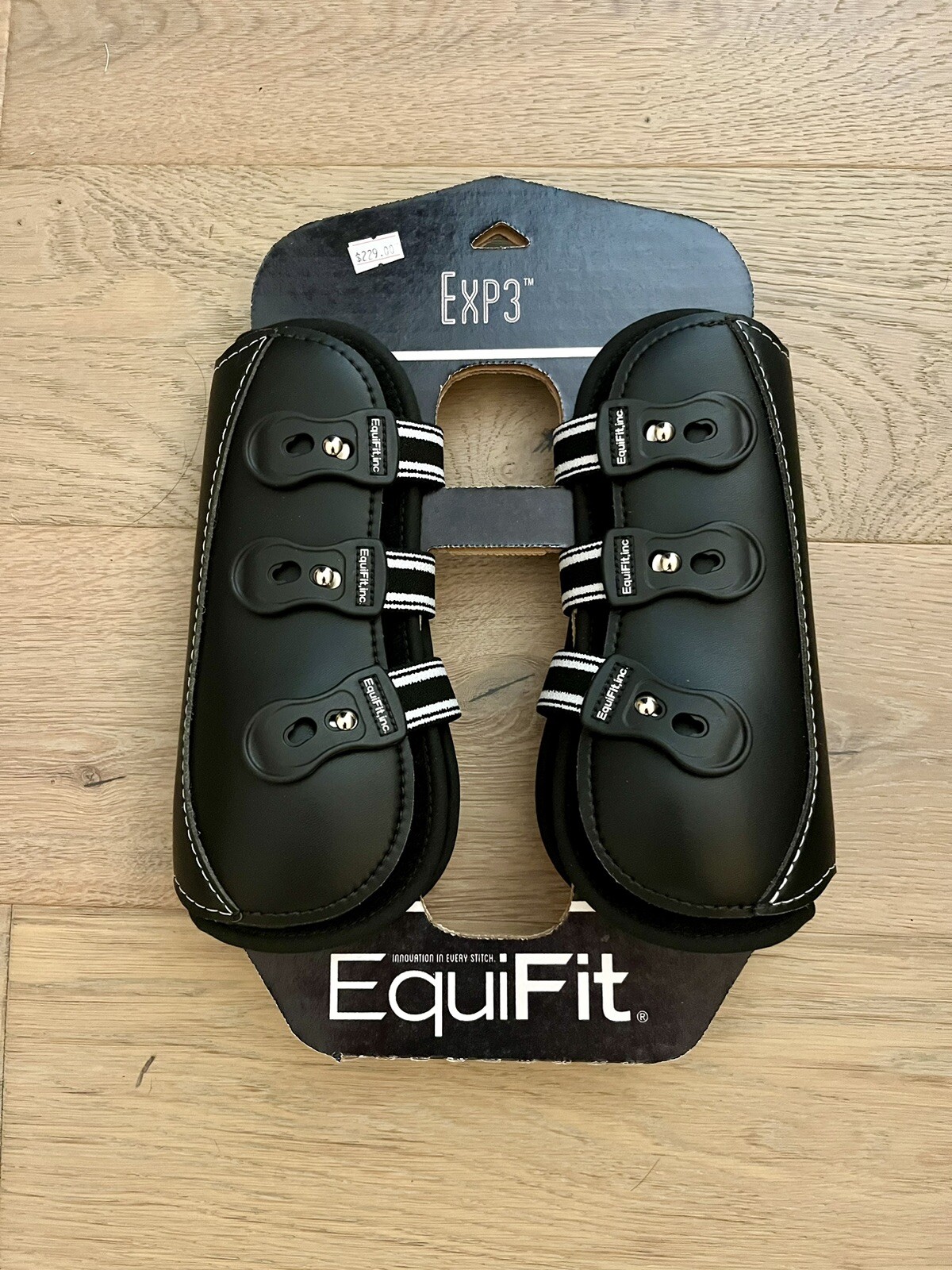 EquiFit EXP3 Front Boots with Tab Closure - Black  Large