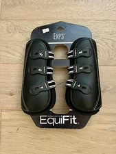 EquiFit EXP3 Front Boots with Tab Closure - Black  Large