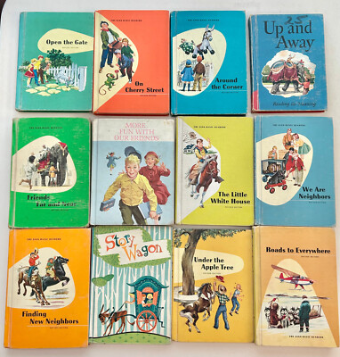 12  Mid-Century School Books GINN Basic Readers Children WHOLESOME FUN stories