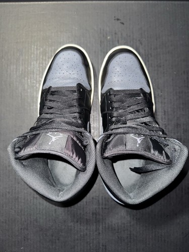 Nike Air Jordan 1 Retro Mid Black Dark Grey - 554724-041 - Size 10.5 - NICE! - Picture 8 of 9