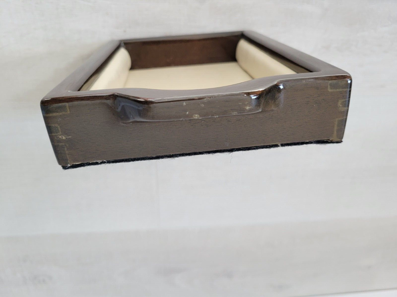 OEM 1990 Bentley Turbo R  CENTER CONSOLE LEATHER WOOD Tray