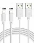 2x 10ft Extra Long Charger Cable Charging Cord for iPhone 5 6 7 8 X XS