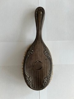 Sheffield Sterling Silver Vintage metal Clothes Brush approx 1930's