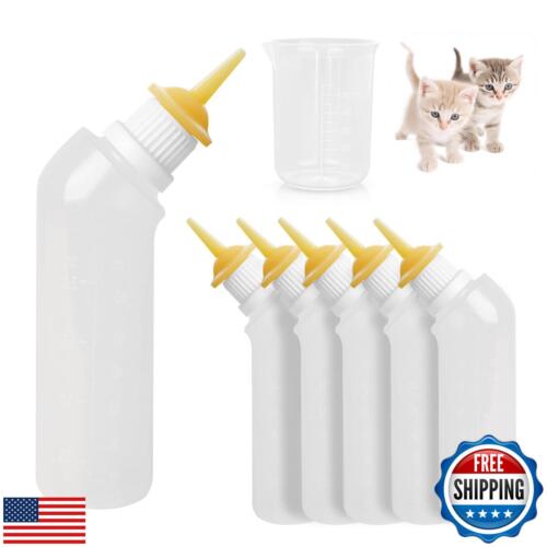 Jiaxix 5Pack Puppy Bottles for Nursing,Kitten Bottle Feeding Kit Nipple for N