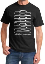 1955-69 Ford Fairlane Evolution Outline Design Tshirt New Free Shipping 1955-69 Ford Fairlane Evolution Outline Design Tshirt New Free Shipping