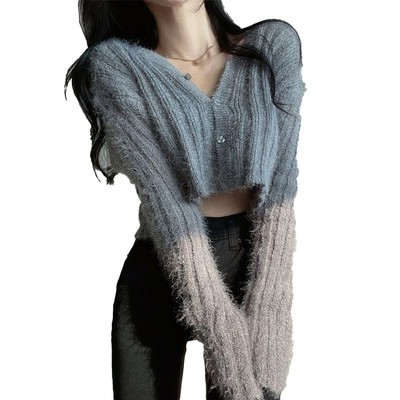 Langarm Pullover mit V-Ausschnitt für Damen in Unifarben perfekt zum Einkaufen