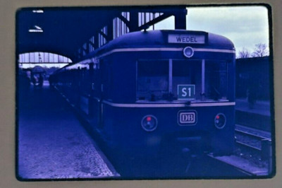 Vintage 35mm Slide - S1 S-Bahn (Hamburg) Germany Subway Wedel Station c1972