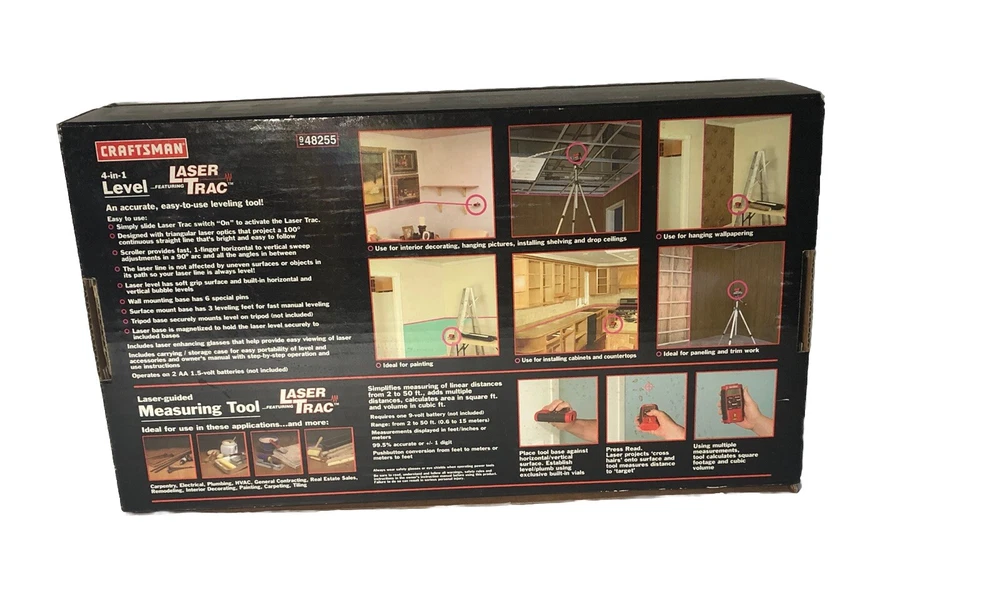 Craftsman Laser Level Trac Combo Kit 4 in 1 Measuring Tool Set