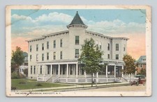 Endicott NY New York Hotel Frederick White Turret Big Porch Car 1917 Postcard