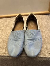Toms Alpargata Womens Slip on Casual Shoes Size 7 Light Blue Lightweight Comfy