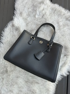 Michael Kors mittlere chantale Tasche Leder - schwarz - uvp £290 Schulterhand