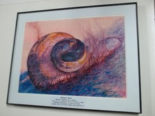 Listing image for Signed Original 'Bermuda Down' Framed Acrylic Painting U.F.O. Alien U.A.P.