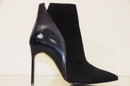 Bottines Sandales Manolo Blahnik BOTTINO En Cuir Verni Noir - Taille 40 - Très Haut Talon - Neuf Avec Boîte