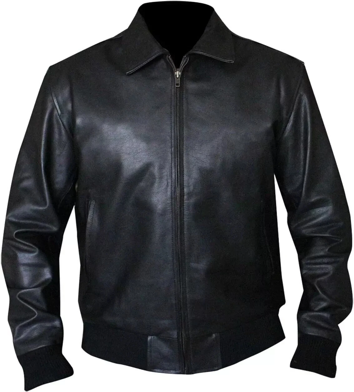 Happy Days Arthur Fonzie Vintage Black Bomber Motorcycle Classic Leather Jacket