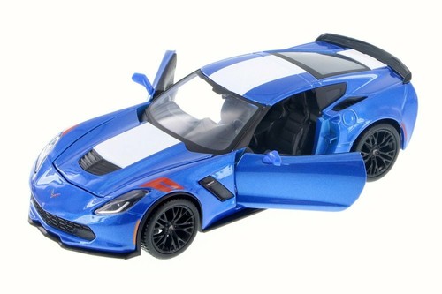 DIECAST CAR & DISPLAY CASE 2017 CHEVY CORVETTE GRAND SPORT MAISTO 31516BU 1/24 - 第 2/3 張圖片