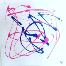 Art acrylic 100% handmade 'Polar' by Lais Pedroso 