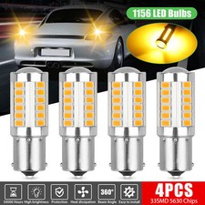 4x 1156 BA15S 33SMD LED Interior Light Bulb Tail Brake Reverse Turn Signal Amber