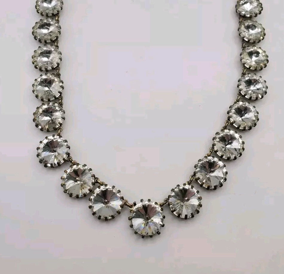 J. Crew Gold Tone Venus Flytrap Clear Rhinestone … - image 1