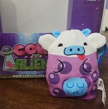 Cows vs Aliens 001 Bubbles Boba Purple Cow Beanbag Plush