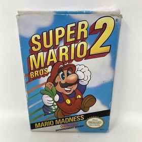 Super Mario Bros. 2 (Nintendo NES, 1988) With Box No Manual Tested