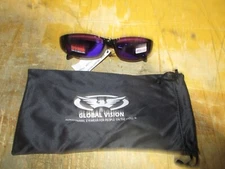 NEW GLOBAL VISION NEW ATTITUDE C SUNGLASSES WITH PURPLE UV400 LENS  NEWATTPUR