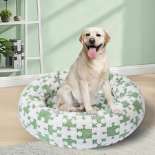 Calming Dog Bed for Small Medium Dogs, Donut Cat Bed, Warming Round Cushion for