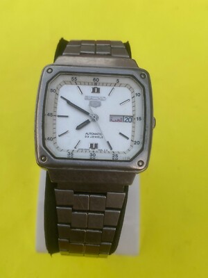 Rare Seiko 5 Square Shape Automatic 6349-5040 Vintage Japan Men's