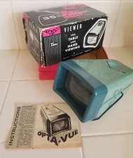 Vintage Opta-Vue 35mm Hand Viewer  9X Optics Mfg. Corp. In Original Box WORKS!