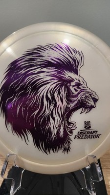Discraft Predator Big Z Disc Golf Disc White Purple Lion Graphic 177g