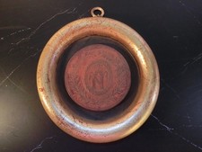 Napoleon "N" w/Crown & Laurel Medallion in a Gold Gilded Frame Grand Tour Style