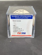 The Finest Peter Noone Hermans Hermits Autograph MLB Baseball  PSA Graded 9