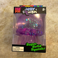 Nee Doh Jelly Squish Super Solid Squish Jellyfish Squeeze Toy Purple Schylling