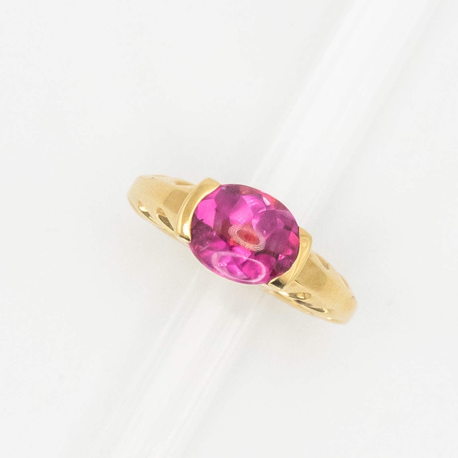 Kurt Wayne 18K Yellow Gold Pink Tourmaline Ring(2… - image 1
