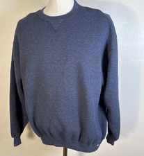 Vintage Russell Athletic Blue Sweatshirt Mens XL Blank 90's Y2K USA Made Retro