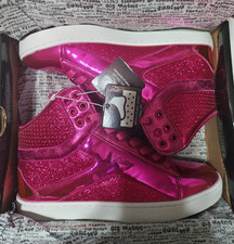Pastry Women's Pop Tart Glitter High-Top Sneaker Dance Shoes Fuchsia Size 7