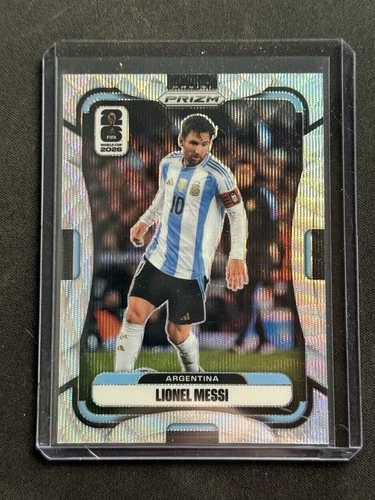 2026 Panini Prizm FIFA World Cup #10 Lionel Messi Argentina Silver Wave SP Card