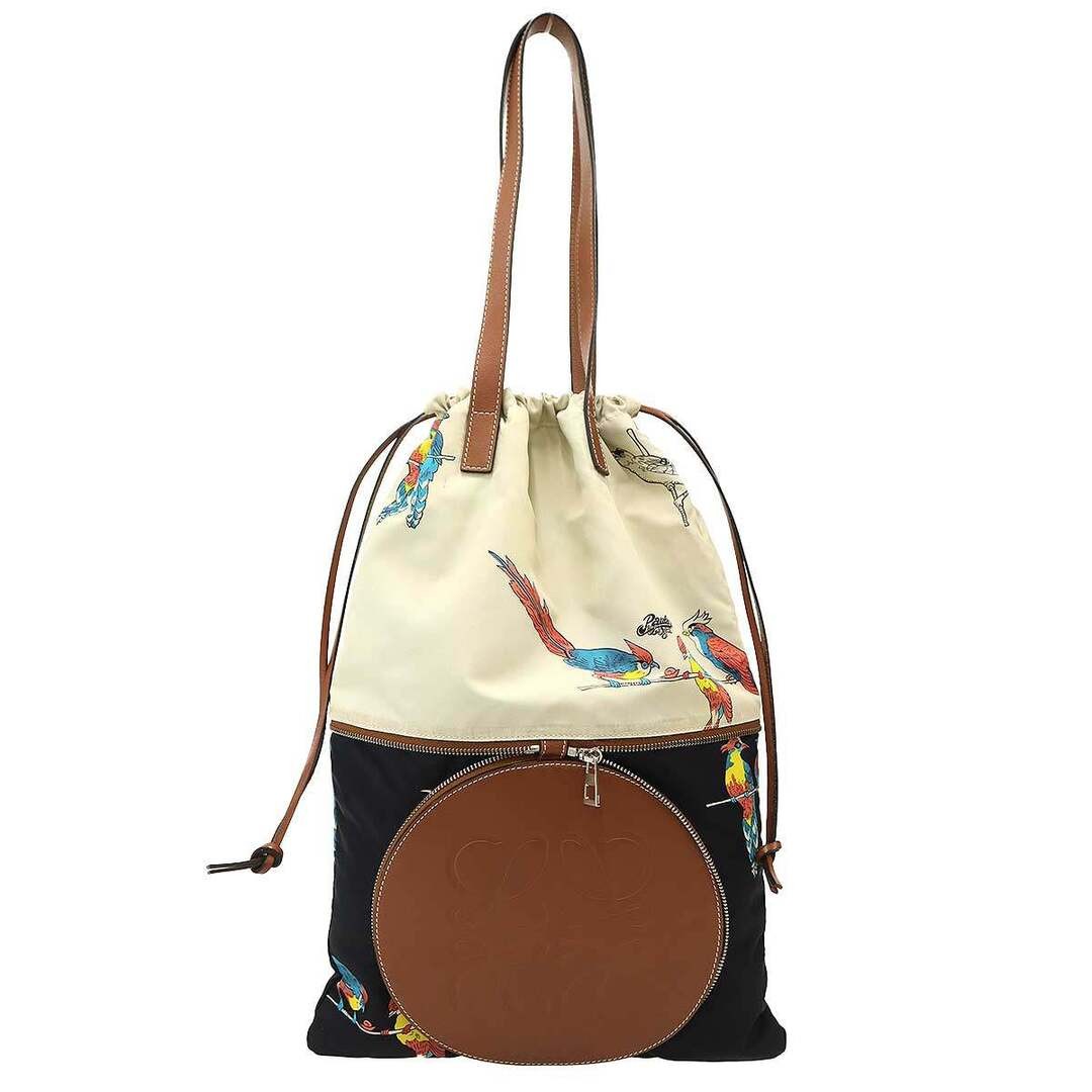 LOEWE Paula's Ibiza ロエベ パウラズ・イビザ Anagram Bird Print Nylon Tote Bag Used MESC-0