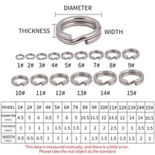 Stainless Steel Split-Ring Fishing Connector Double Split Snap Lure-Accessories