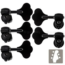 NEW Hipshot USA HB6 1/2" Ultralite Bass Tuning Machine L3 R2 Clover Key - BLACK