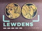 Vulpix + Ninetales Coin x2 - Gold Metallic Holo - Pokemon Coin